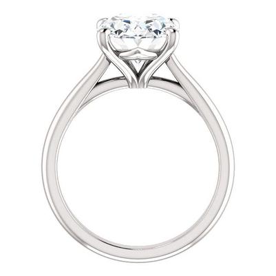 Solitärring 3.50 Karat Krappenfassung Schmuck Weißgold 14K - harrychadent.de