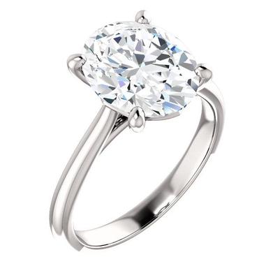 Solitärring 3.50 Karat Krappenfassung Schmuck Weißgold 14K - harrychadent.de