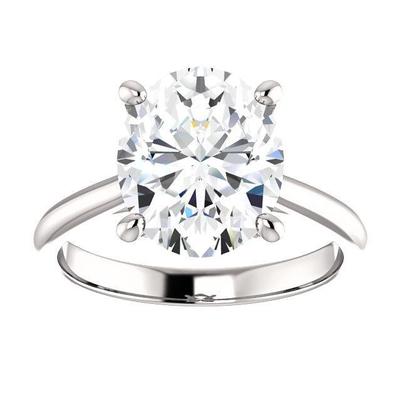 Solitärring 3.50 Karat Krappenfassung Schmuck Weißgold 14K - harrychadent.de