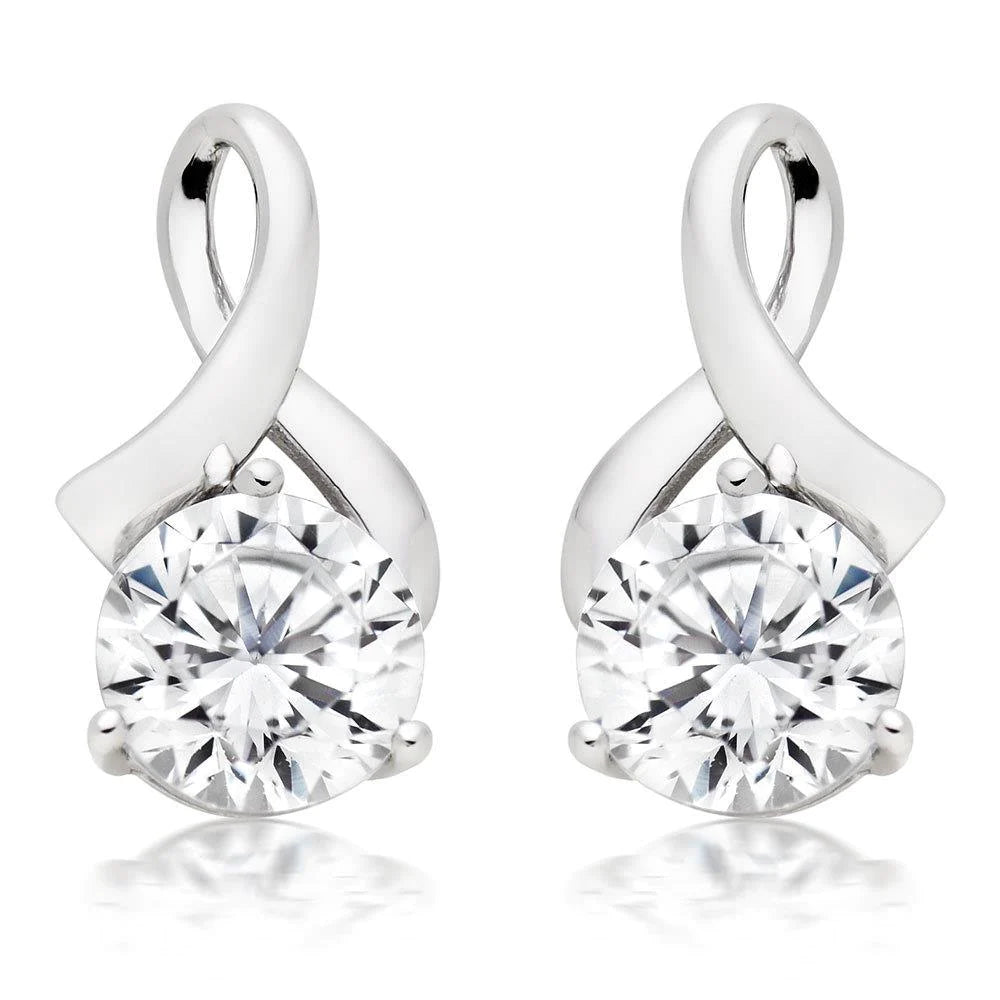 Neu Runde Echt Diamant-Ohrhänger Gold 3,80 Ct.