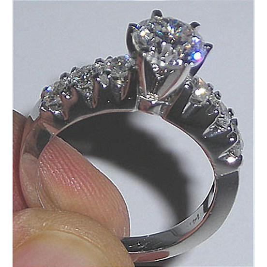 Neu Verlobungsring 1.61 ct Echt Diamant Weißgold 14K