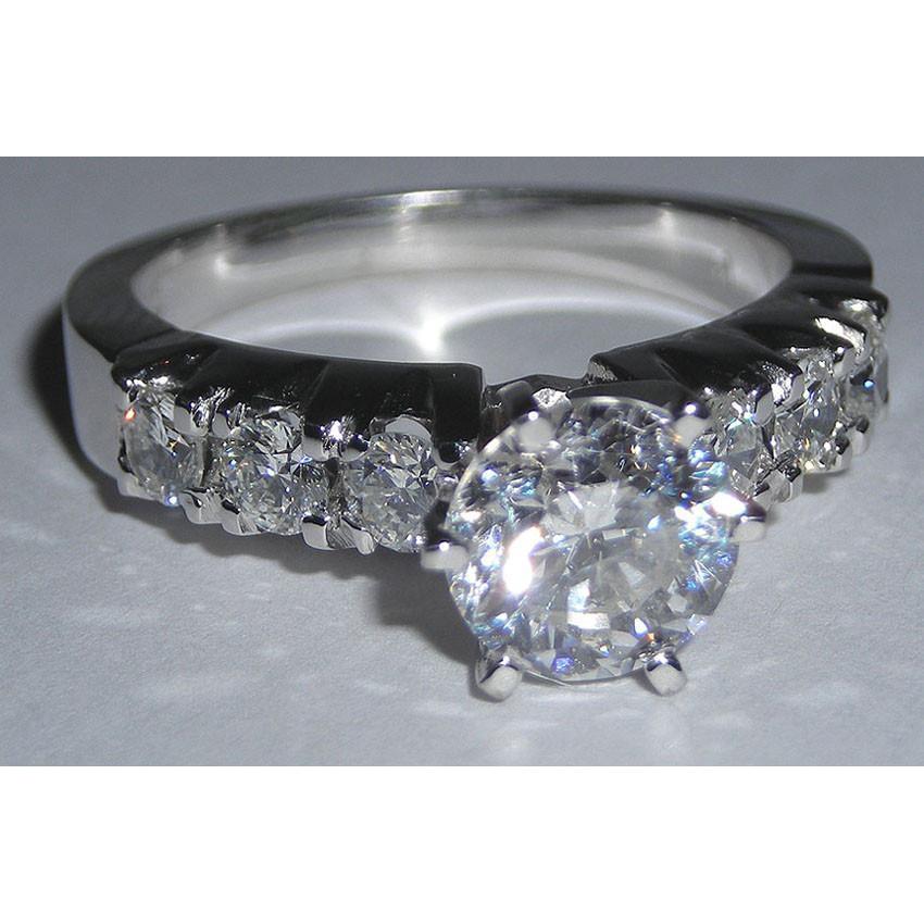 Neu Verlobungsring 1.61 ct Echt Diamant Weißgold 14K