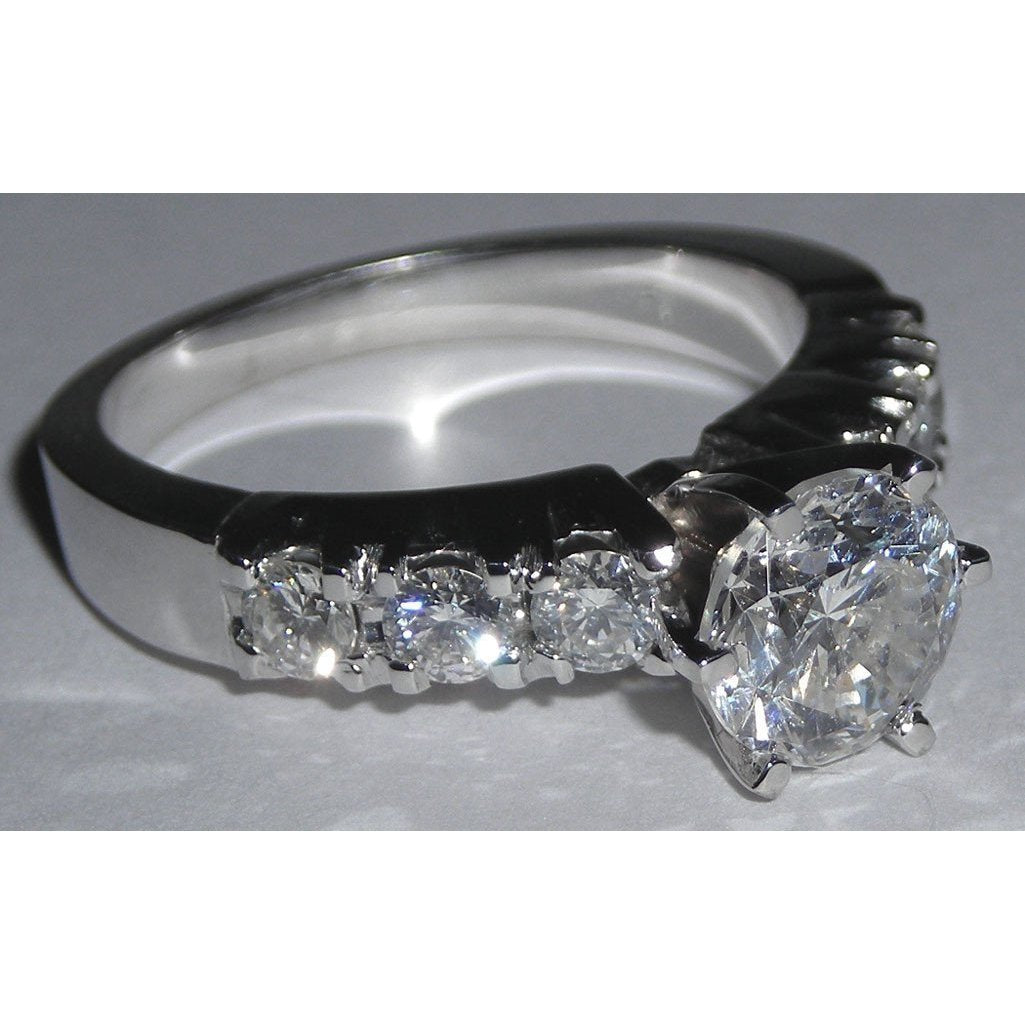 Neu Verlobungsring 1.61 ct Echt Diamant Weißgold 14K