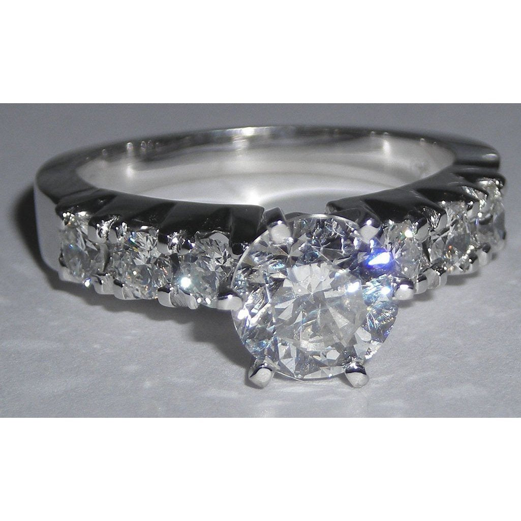 Neu Verlobungsring 1.61 ct Echt Diamant Weißgold 14K