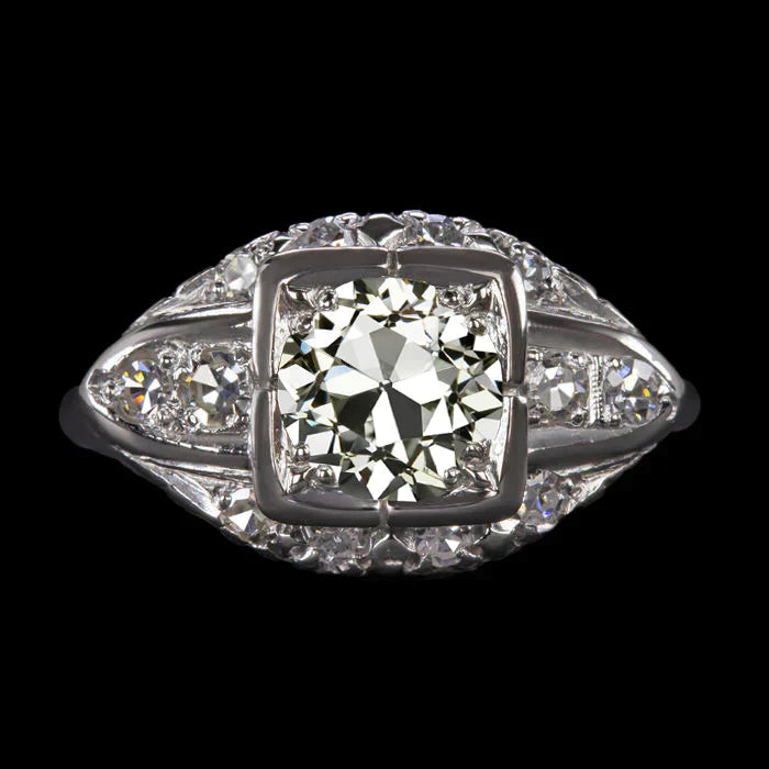 Neuer rustikaler Echt Diamant-Verlobungsring für Damen