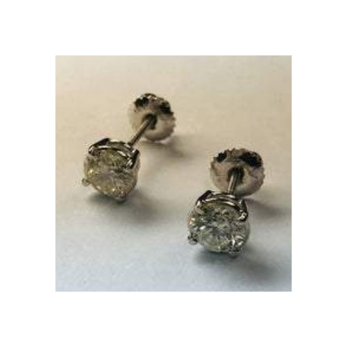 Ohrringe 1,80 Karat Runde Echt Aus der Erde Abgebauter Natürlicher Diamant Ohrstecker