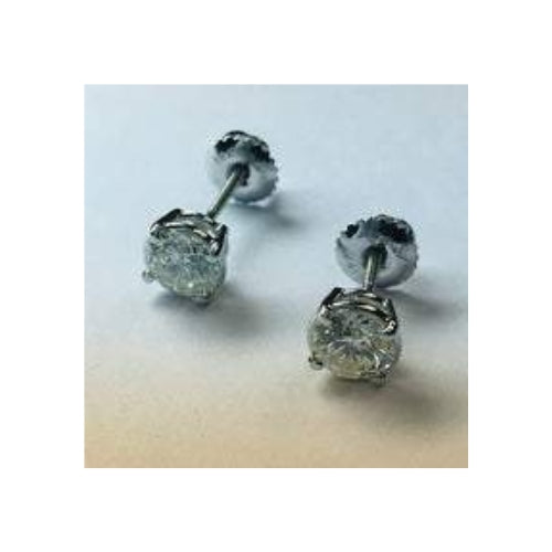 Ohrringe 1,80 Karat Runde Echt Aus der Erde Abgebauter Natürlicher Diamant Ohrstecker