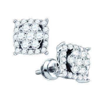 Ohrstecker Damen 3,00 ct Krappenbesatz Echt Diamanten Weißgold