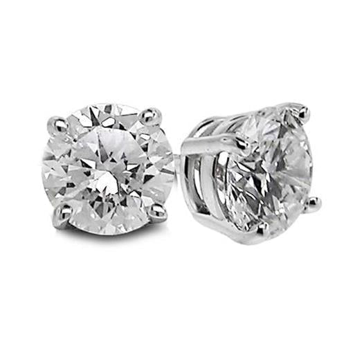 Ohrstecker Damen Ohrring Weißgold 14K Krappenbesatz rund Diamant 1.90 ct. - harrychadent.de