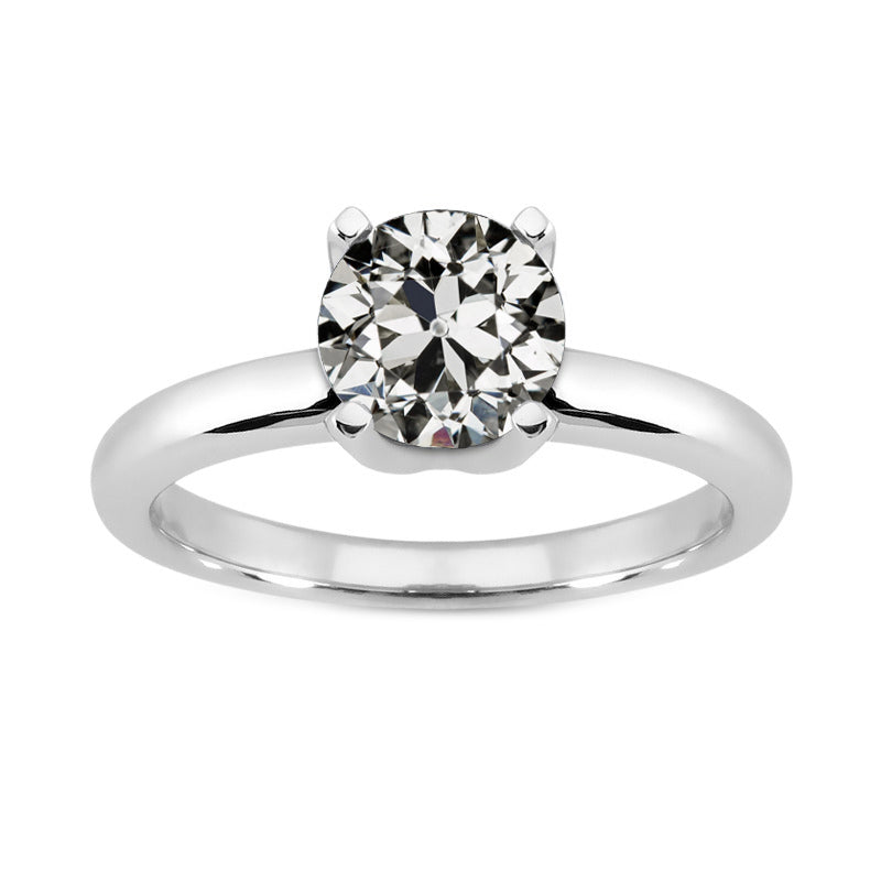 Solitär-Verlobungsring 14K Weißgold mit Diamant – Hauptansicht