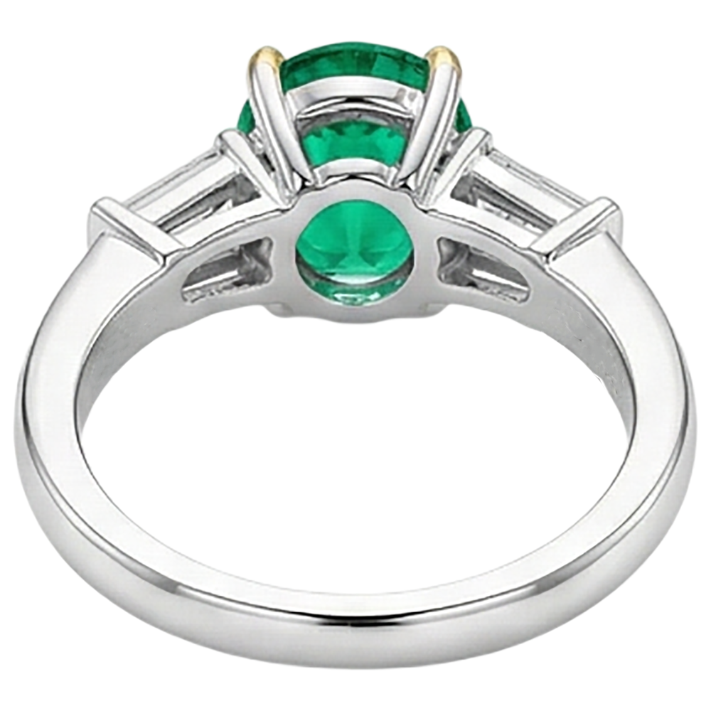Eleganter Farbstein-Ring 3,50 Karat – Draufsicht