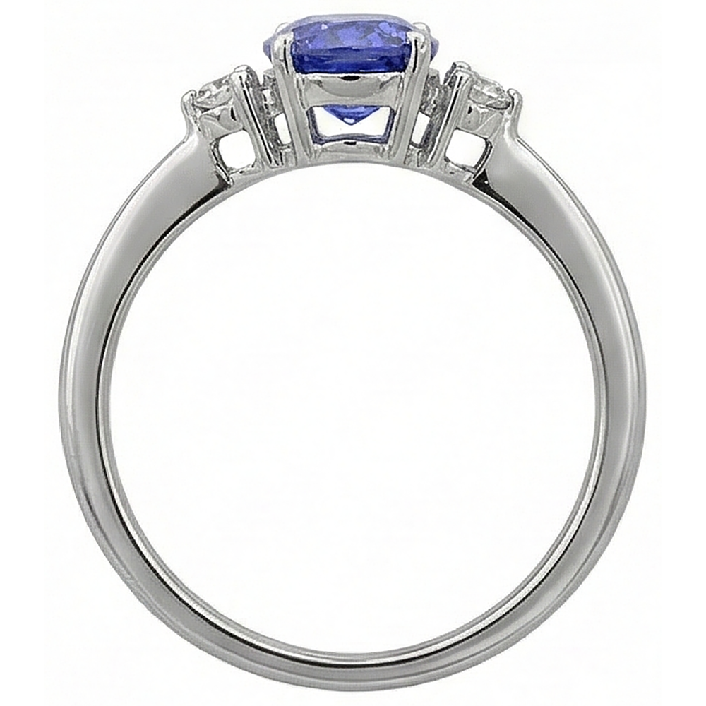 echter oval diamant 1.95Karat ring mit Diamantbesatz
