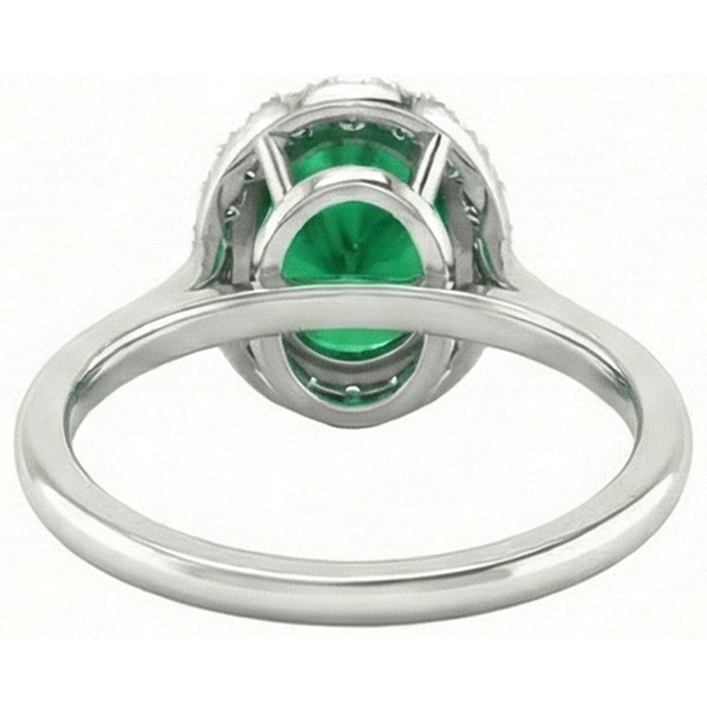 echter oval diamant 4.50Karat ring mit Diamantbesatz