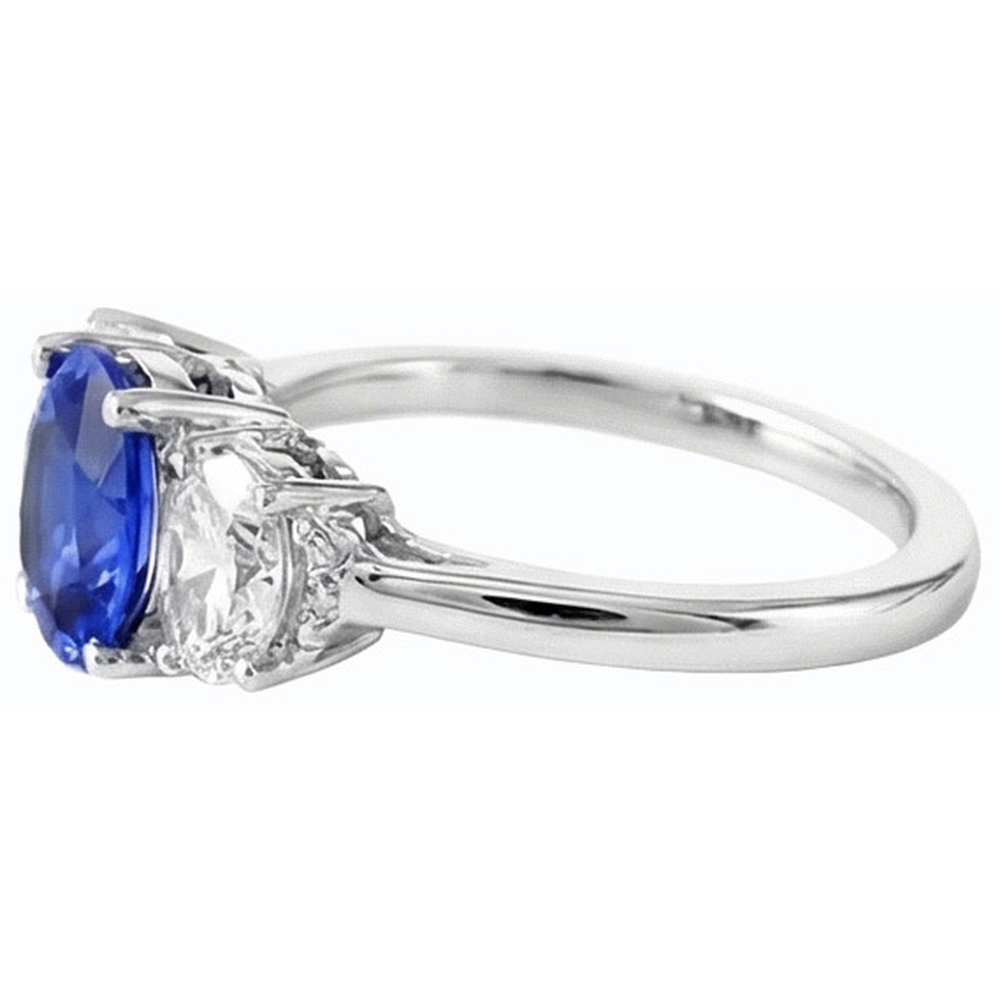 echter oval diamant 2.50Karat ring auf Weiß