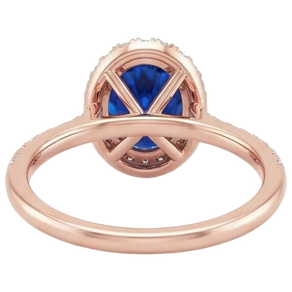 echter oval diamant 8Karat ring auf Weiß