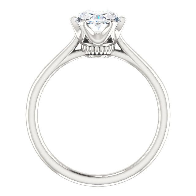 Ovaler Solitär-Verlobungsring Echt Diamant 5 Karat konischer Schaftschmuck