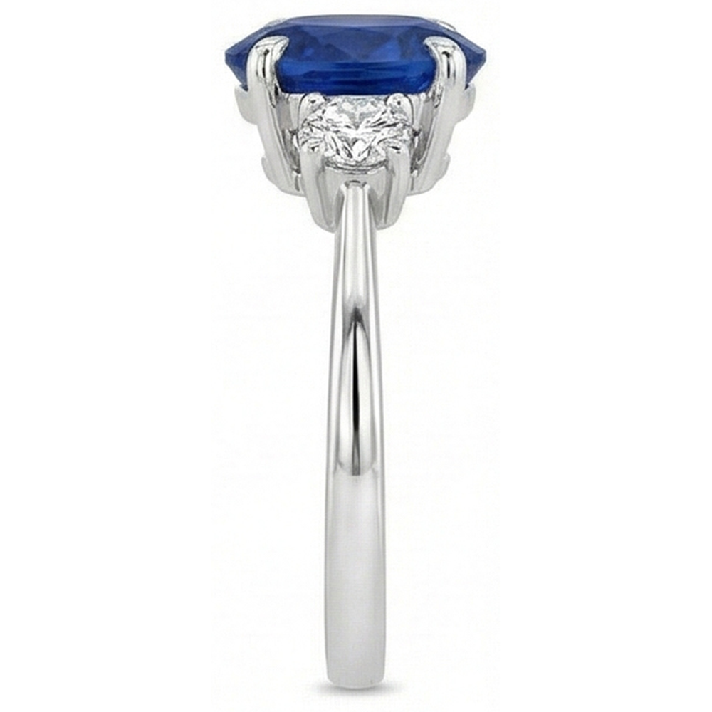 echter oval diamant 3.50Karat ring auf Weiß