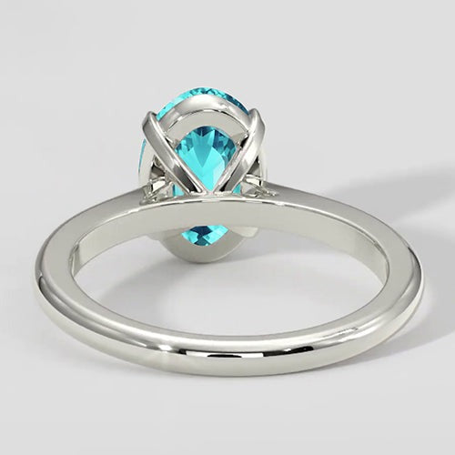 Paraiba-Turmalin, vierzackiger Ovalschliff