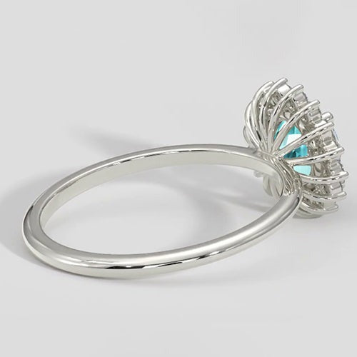 Paraiba Cocktailring im Blumenstil