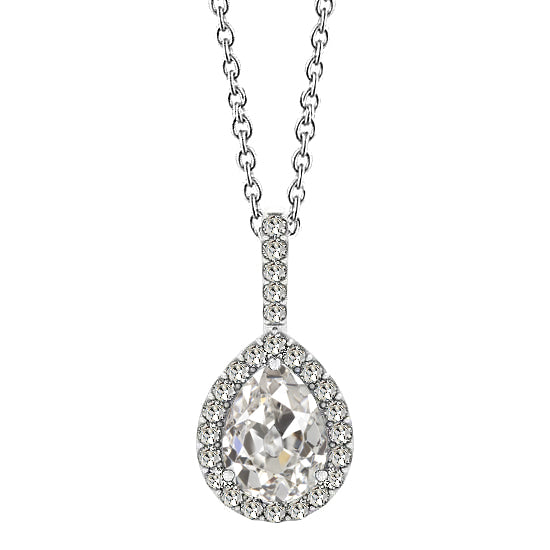 Eleganter Edler Diamant Halo 1 Karat – Hauptansicht
