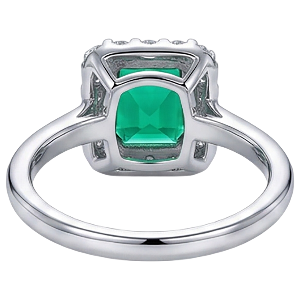 Handgemachter Schmuckstein-Ring 3 Karat – Rückansicht
