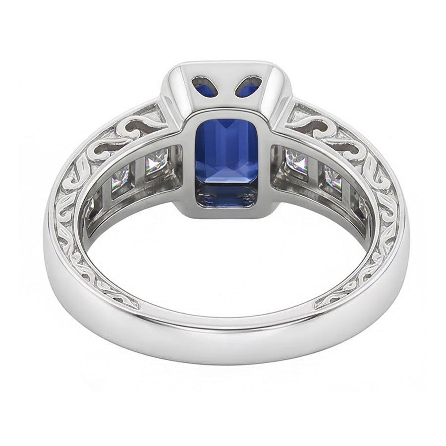 echter princess diamant 2.50Karat ring auf Weiß