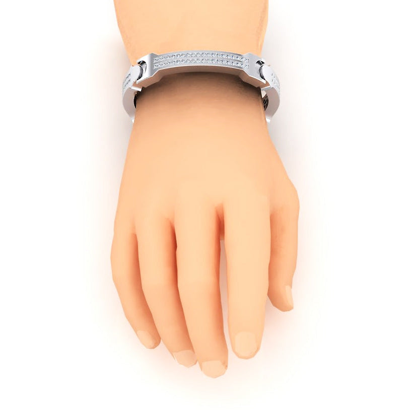 Prinzessin Echt Diamant Großes Herren-Goldarmband