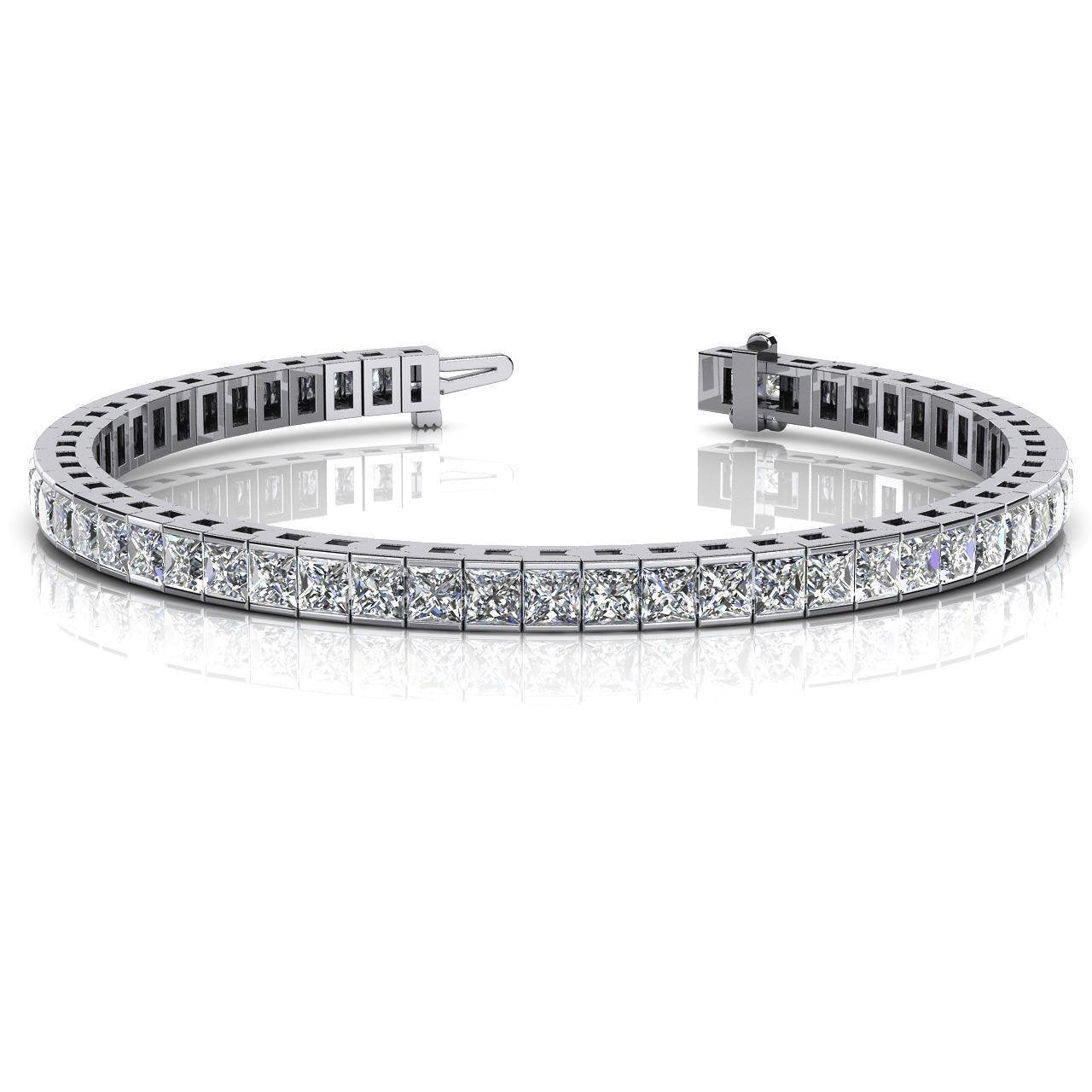 Prinzessin Echt DiamantTennis Armband Weißgold 14K Schmuck 11,20 Karat
