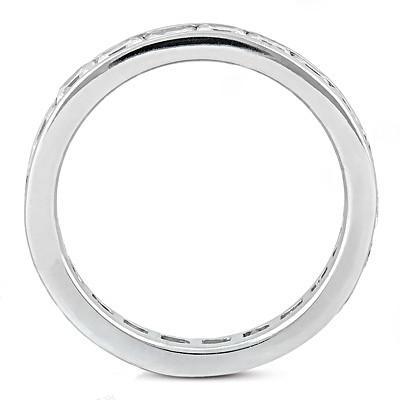 Prinzessin Natürliche DiamantEternity Verlobungsband 4,40 cts. Weißgold 14K