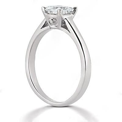 Prinzessinnenschliff 2.01 ct. Echt Aus der Erde Abgebauter Natürlicher Diamant-Solitärring Weißgold