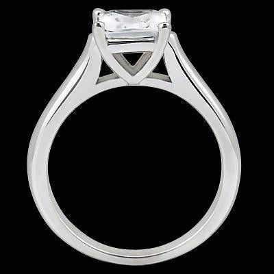 Prinzessinnenschnitt 1 Karat Echt Aus der Erde Abgebauter Natürlicher Diamant-Solitär-Verlobungsring Weißgold 14K