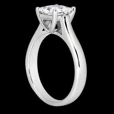 Prinzessinnenschnitt 1 Karat Echt Aus der Erde Abgebauter Natürlicher Diamant-Solitär-Verlobungsring Weißgold 14K