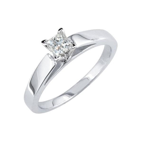 Prinzessinnenschnitt 1 ct Echt Aus der Erde Abgebauter Natürlicher Diamant-Verlobungs-Solitärring Weißgold 14K