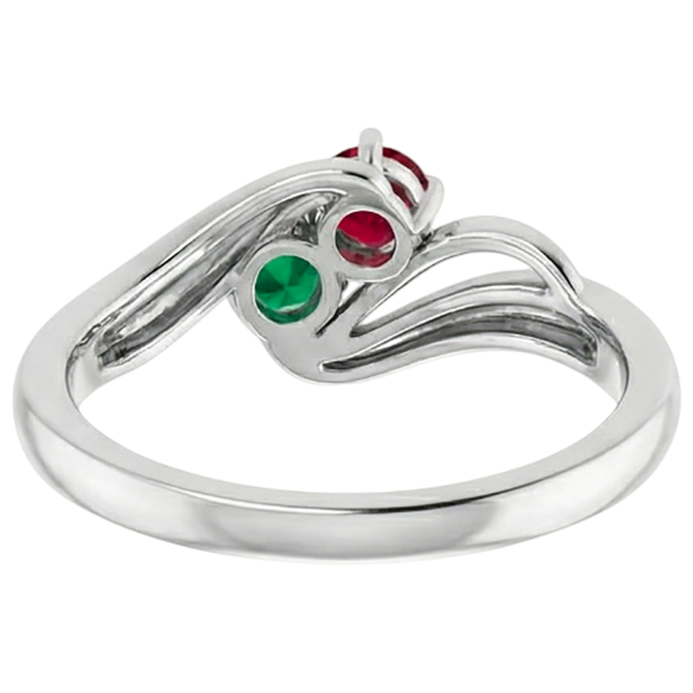 Ring Columbian Green Smaragd Und Rubin 0.50 Karat Damen Schmuck Neu