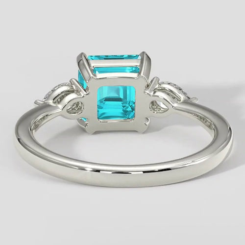 Ring Paraiba Turmalin 2,10 Karat Asscher-Schliff