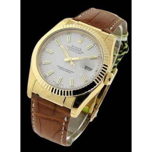 Watch Rolex Datejust 36 Lederarmband Herren Herrenuhr 36 Mm Rolex