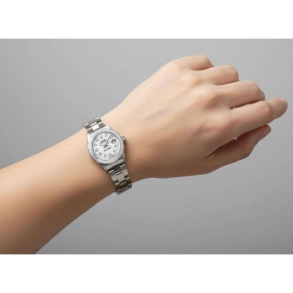 Schimmernder Zuchtperle Rolex Karat – Profilansicht