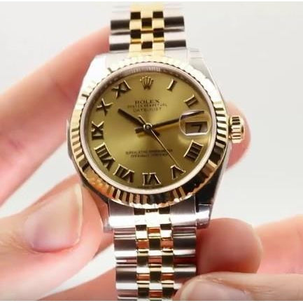 Edelstahl Gold Mittelgroß Rolex