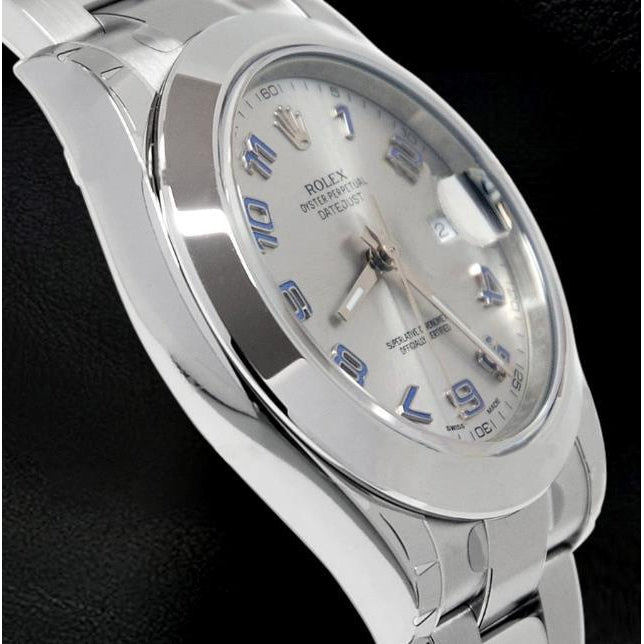 Edelstahl-Armband Rhodium-Zifferblatt Rolex