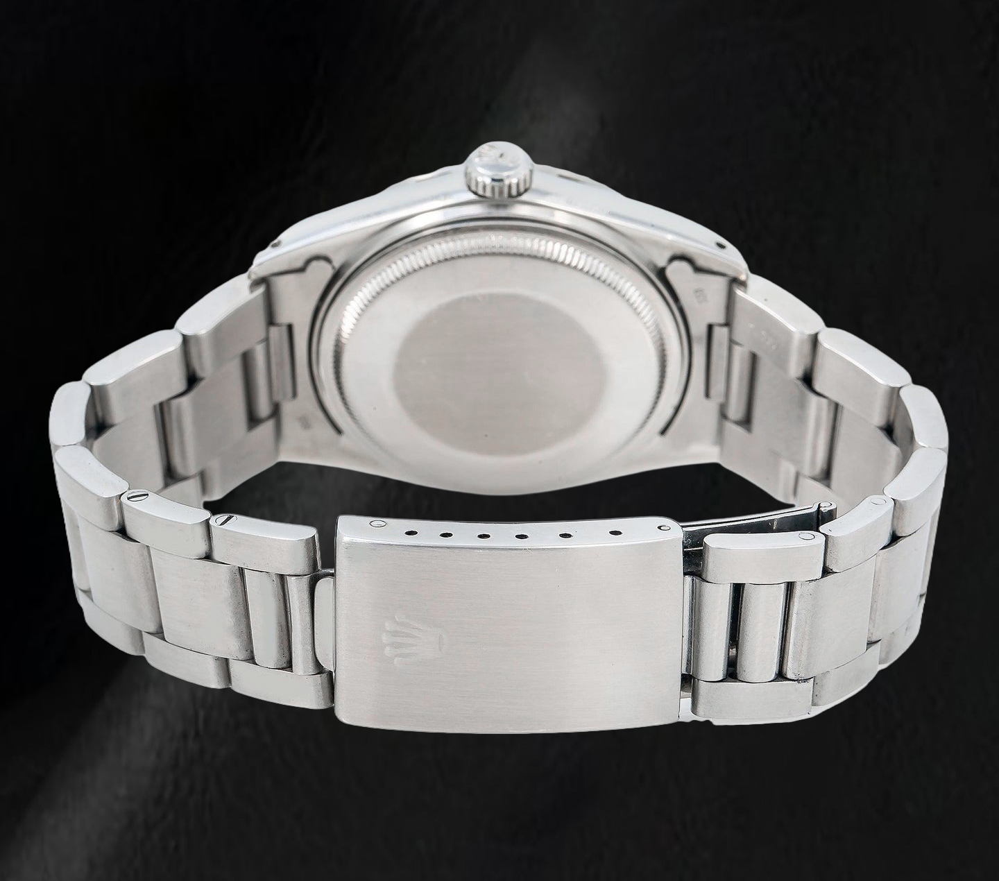 Rolex Datejust 16200 36 mm Edelstahl-Armbanduhr mit Regenbogen-Pavé-Diamantzifferblatt
