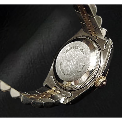 Rolex Datejust 26 mm Damenuhr mit Perlmutt-Stabzifferblatt und zweifarbigem Zifferblatt