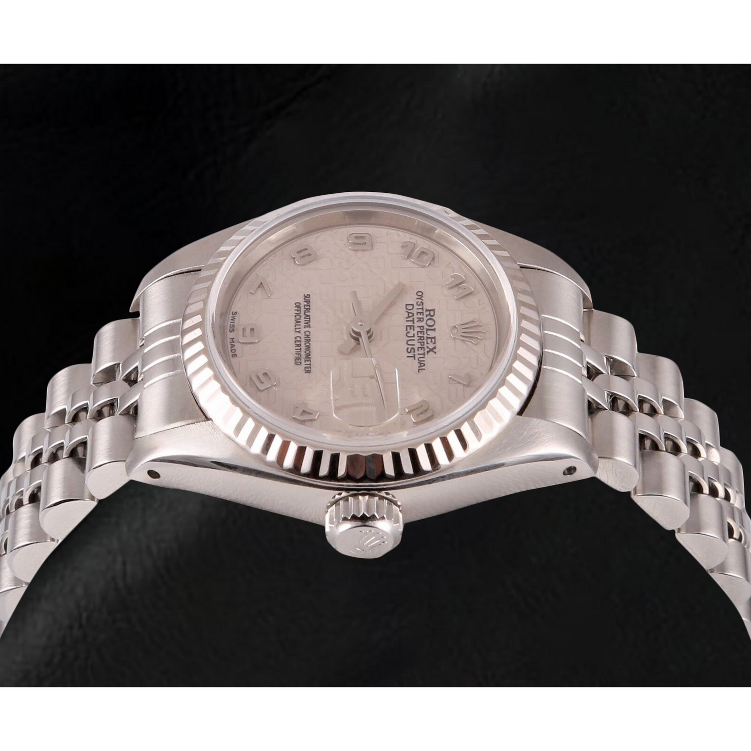 Rolex Datejust 26 mm weiße Jubilee-Uhr mit arabischem Zifferblatt aus Edelstahl