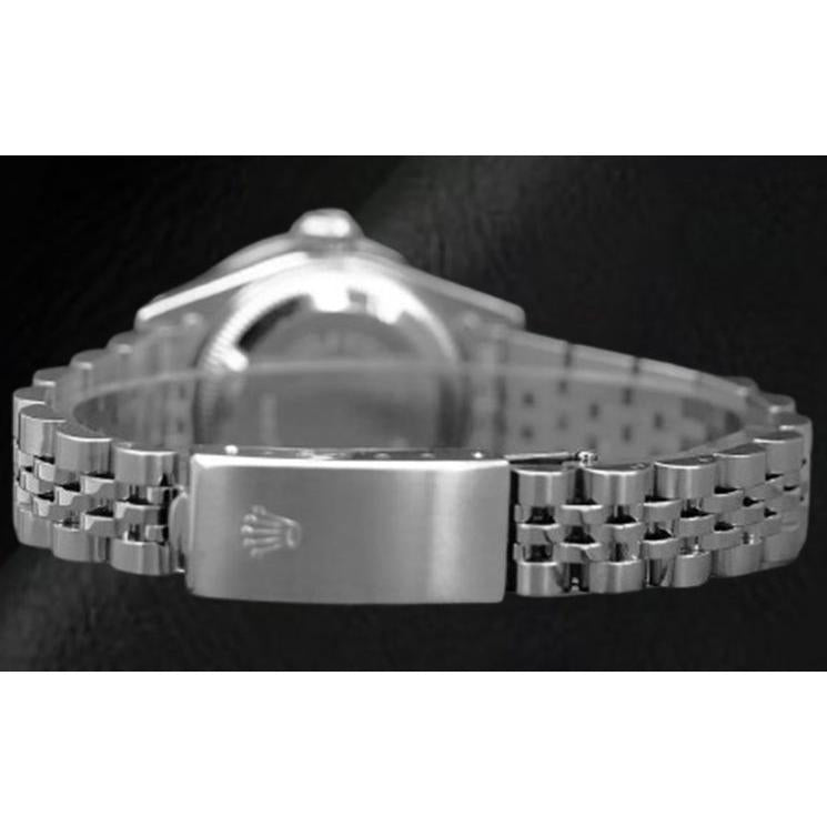 Rolex Datejust 26 mm weißes Perlmutt-Diamant-Zifferblatt aus Edelstahl