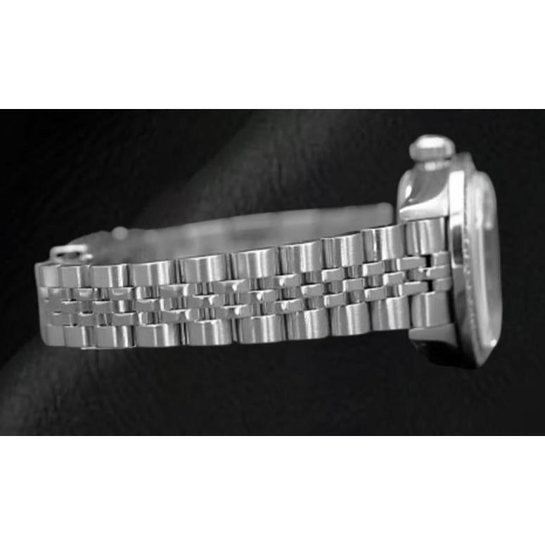 Rolex Datejust 26 mm weißes Perlmutt-Diamant-Zifferblatt aus Edelstahl