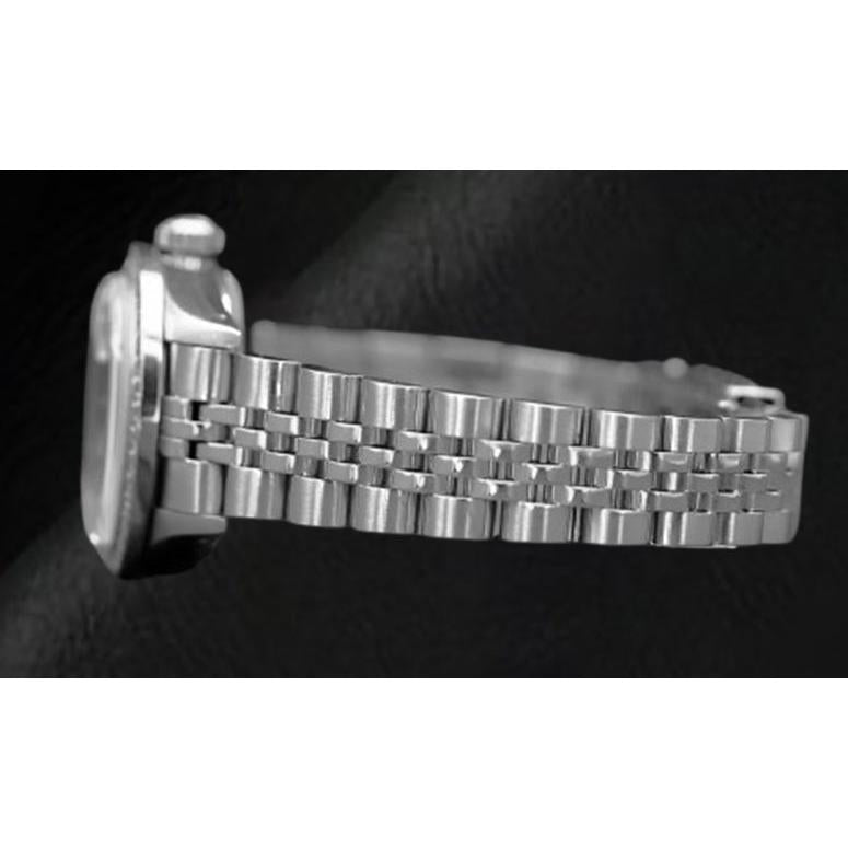 Rolex Datejust 26 mm weißes Perlmutt-Diamant-Zifferblatt aus Edelstahl