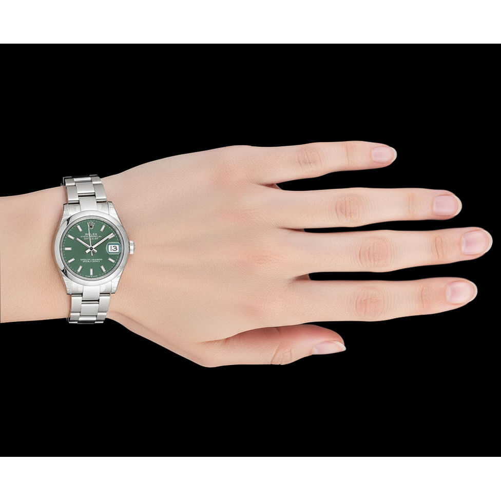 Rolex Datejust 31 mm Mintgrün-Leuchtzifferblatt aus Edelstahl P3