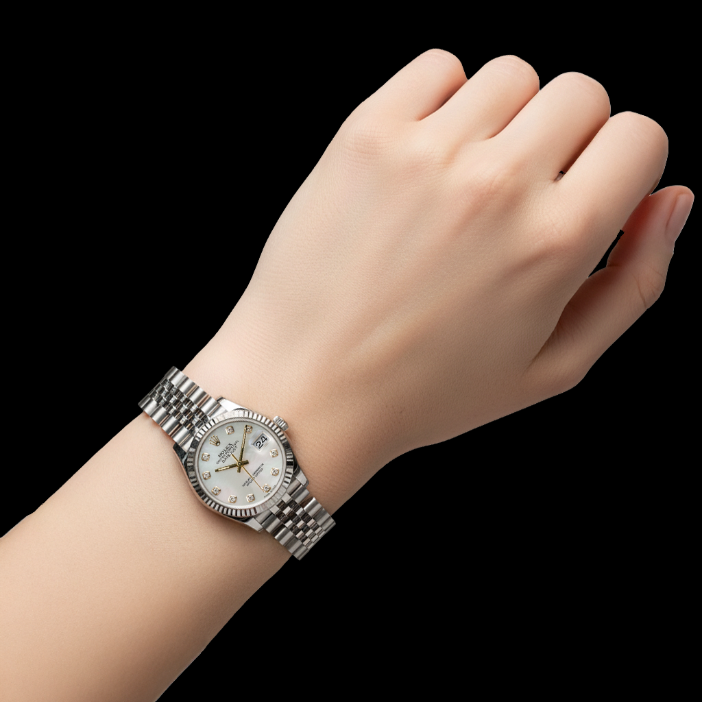 Rolex Datejust 31 mm Perlmutt-Diamant-Uhr P4