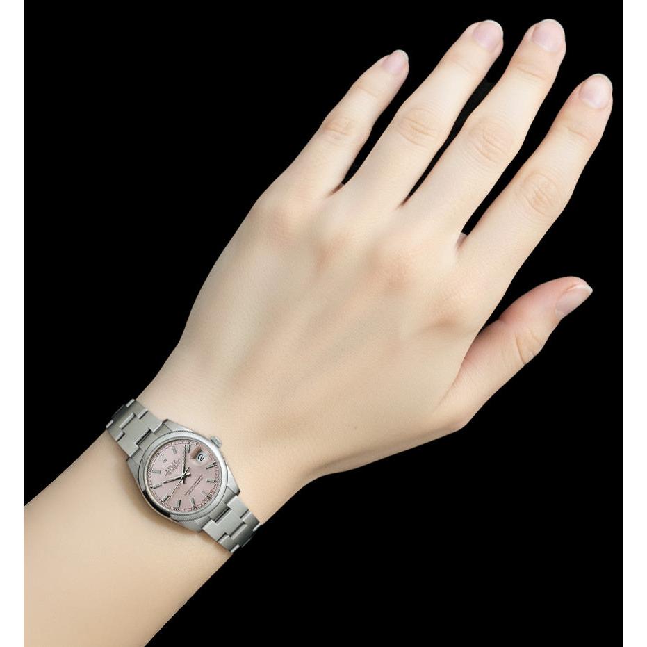 Rolex Datejust 31 mm Rosa Index Edelstahl Damenuhr