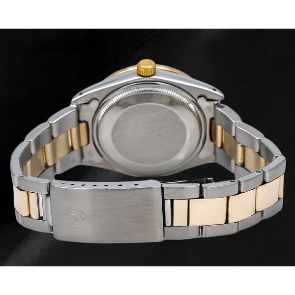 Rolex Datejust 31 mm, blaues Diamantzifferblatt, zweifarbiges Oyster-Armband
