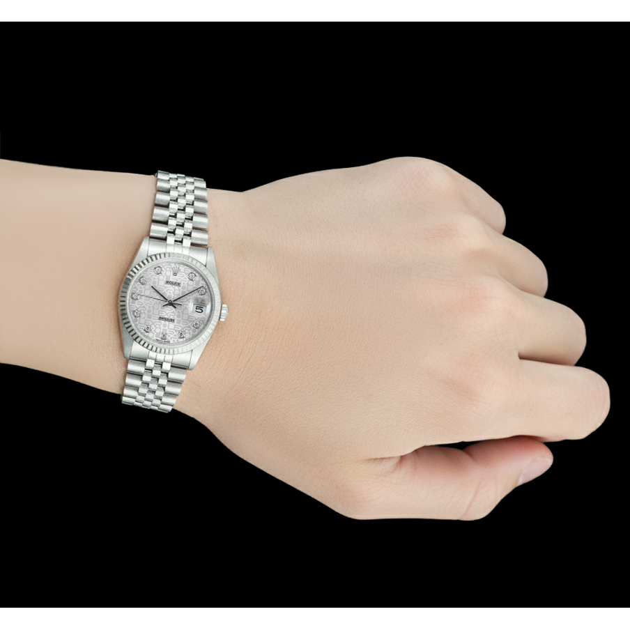 Rolex Datejust 31 mm mittelgroße Herrenuhr aus Edelstahl P5